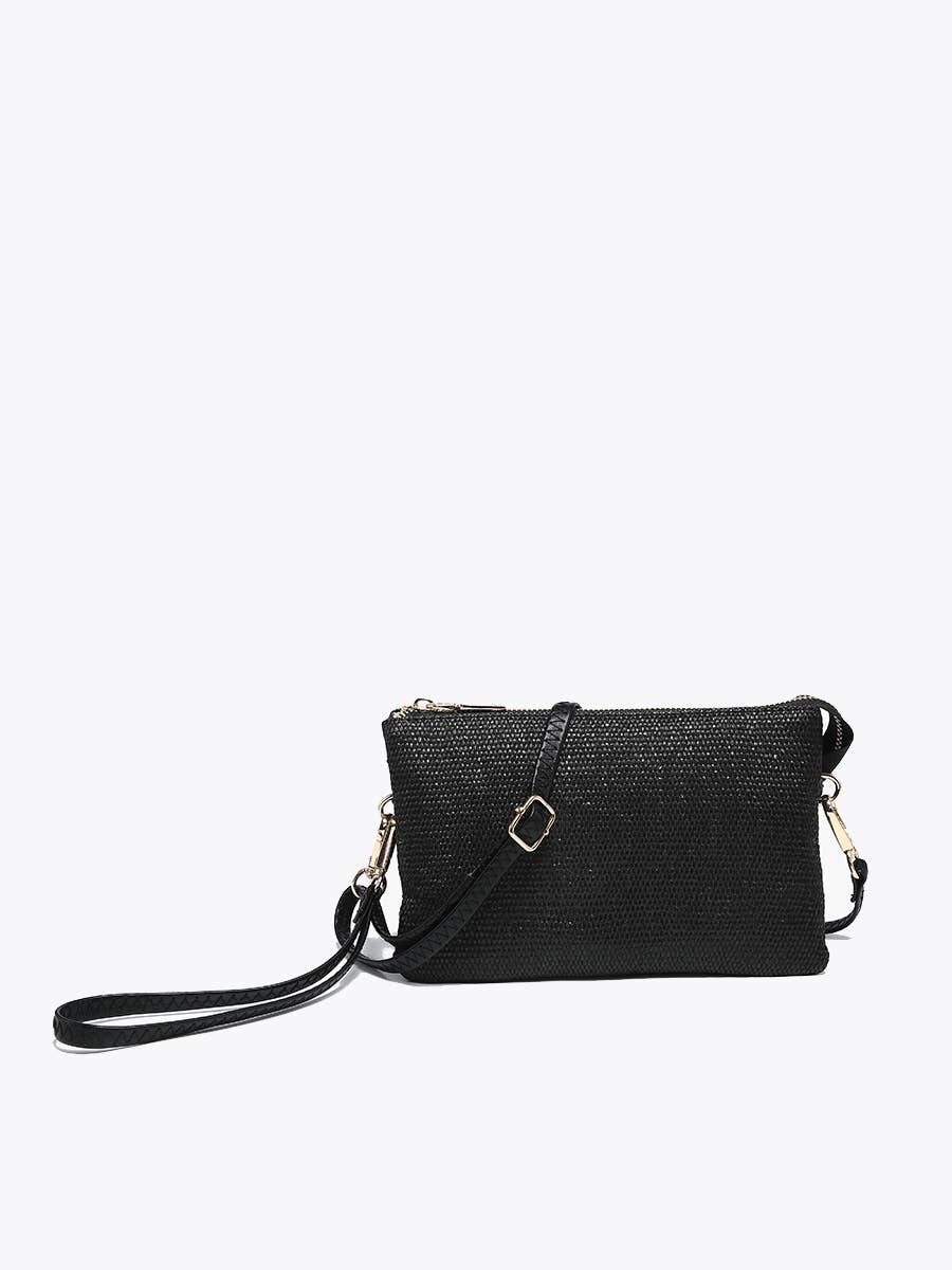 M013MSTW Riley Micro Straw 3 Compartment Crossbody/Wristlet