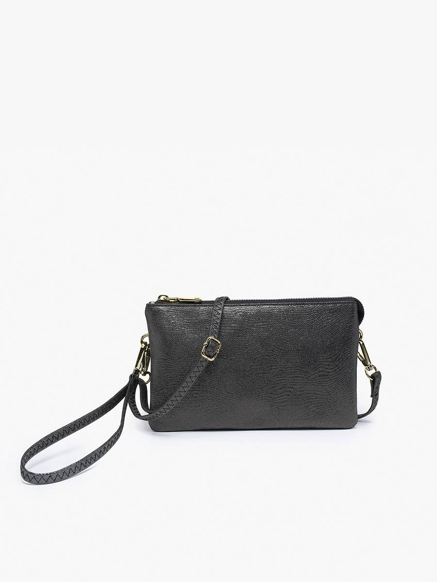 M013GLT Riley Glitter 3 Compartment Crossbody/Wristlet