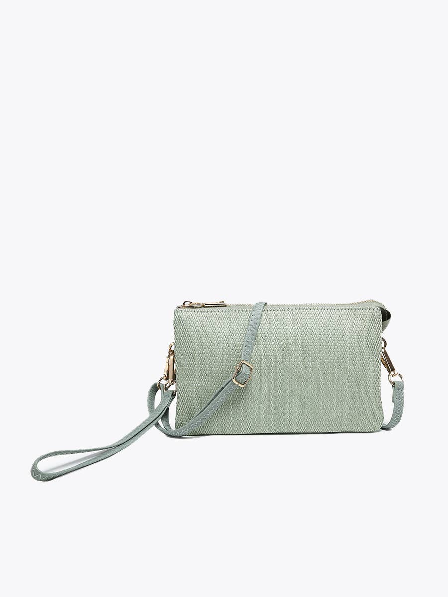 M013MSTW Riley Micro Straw 3 Compartment Crossbody/Wristlet