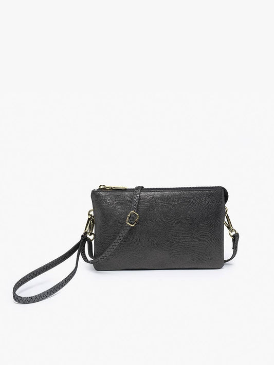 M013GLT Riley Glitter 3 Compartment Crossbody/Wristlet