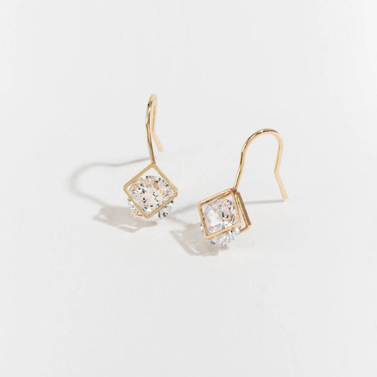 Dazzlers Cubic Zirconia Diamond Drop Earrings